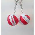 QQ01 promo 3D round ball keychain 