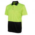 10E14 Hi Vis Jacquard Non Cuff Polo shirt