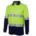 10E17 Hi Vis L/S (D+N) Cotton Back Polo