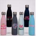 Z02-500-C Branded 500ml Vacuum insulated ruber painting sport bottle