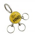 QM104 Metal keychain with 3 keyrings