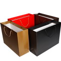 PC15 branded Color coated white cardboard bag custom printable logo