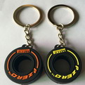 QB01-J    branded promotional pvc soft tyre keychain
