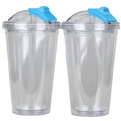 S15 promotional 450ml double wall plastic up with insert printing paper
