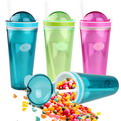 S16 Branded double wall snack plastic bottle