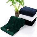 TB03 branded golf towel terry velour with eyelet and hook